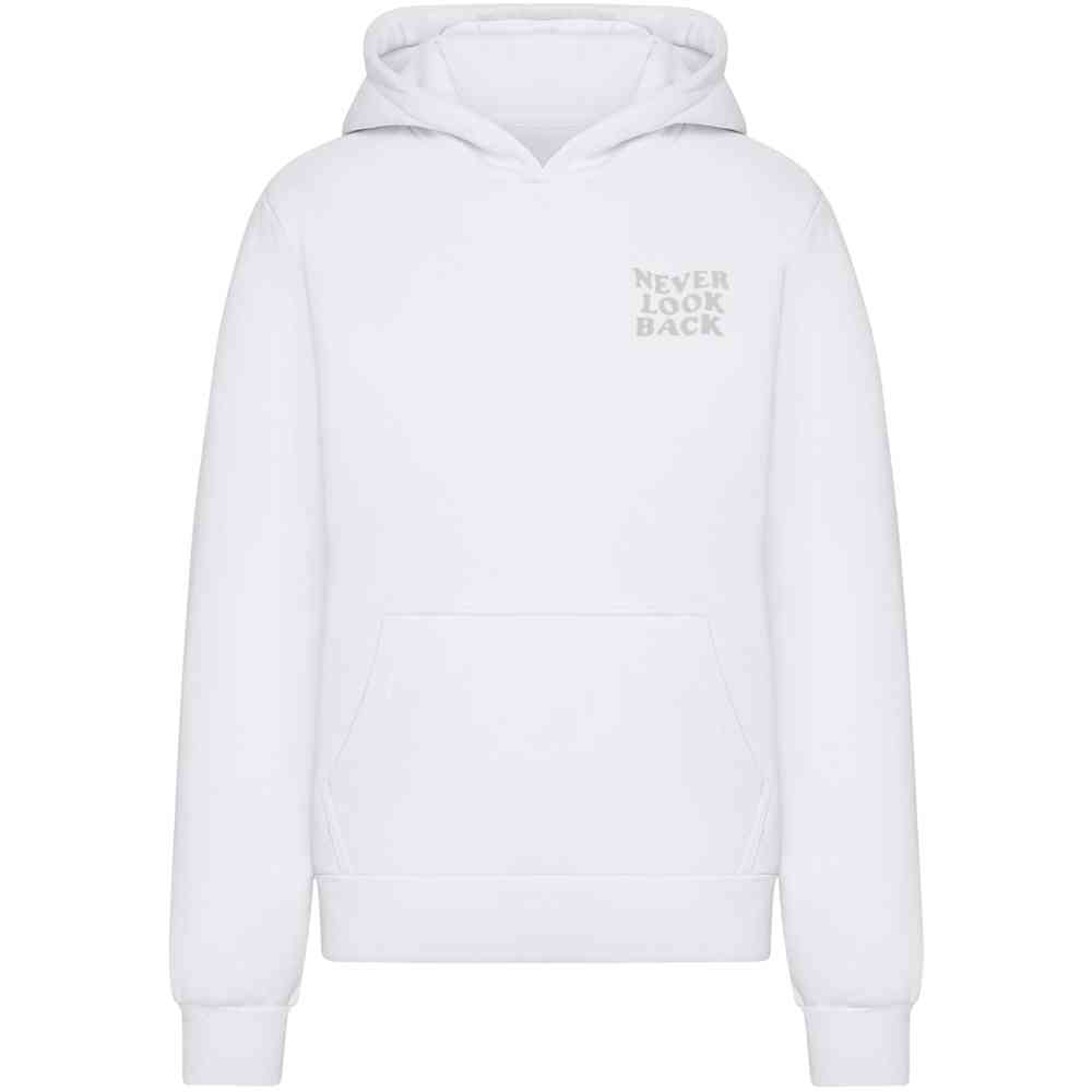 Miss Tee - Never Look Back Fluffy Hoodie/trui - Wit